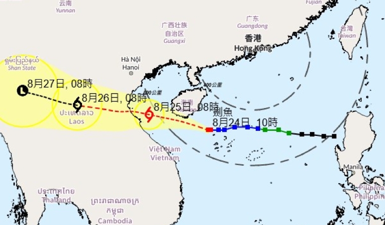 天文台：24日12時10分取消所有熱帶氣旋警告信號