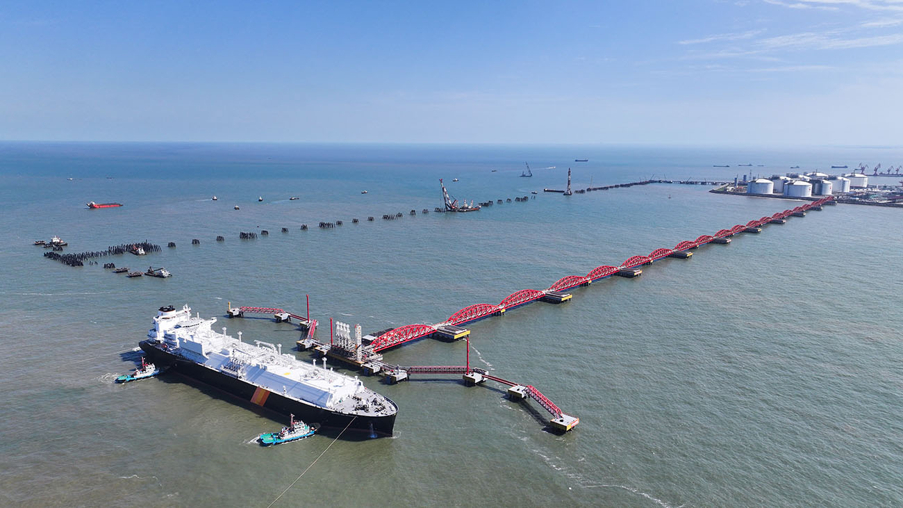 拓展國際能源合作版圖如東LNG接收站迎加拿大LNG船