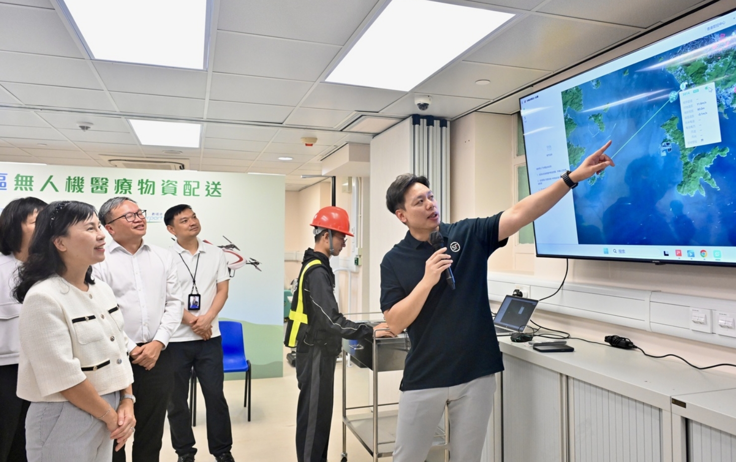 有片丨長洲無人機配送醫療物資進展順利 陳美寶：樂見項目「夢想成真」