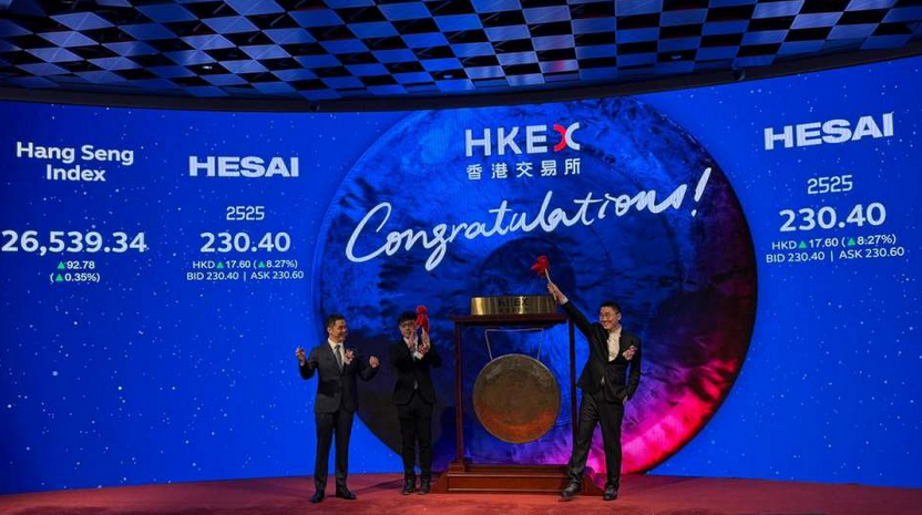 禾賽首掛高開近8% 一手賬面賺328元 招股獲超購167倍