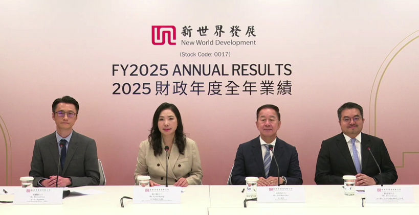 新世界發展2025財政年度全年業績  現金流回復正數  集團財務狀況正回穩