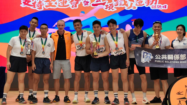 警察歷險會運動體驗日 支持全運會三項鐵人項目