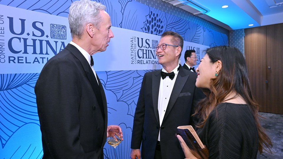 有片｜陳茂波訪問紐約 應邀出席美中關係全國委員會年度晚宴