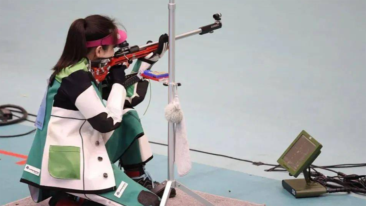 全運會女子50米步槍三姿山西隊苗婉茹超世界紀錄