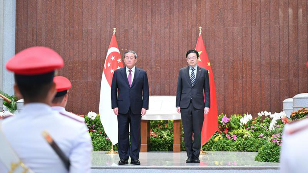 李強同新加坡總理黃循財會談