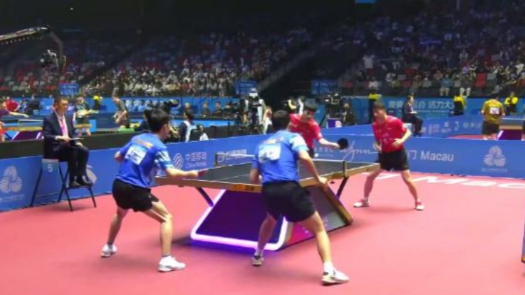 全運會乒乓球男團小組賽 許昕/周愷戰勝馬龍/黃友政