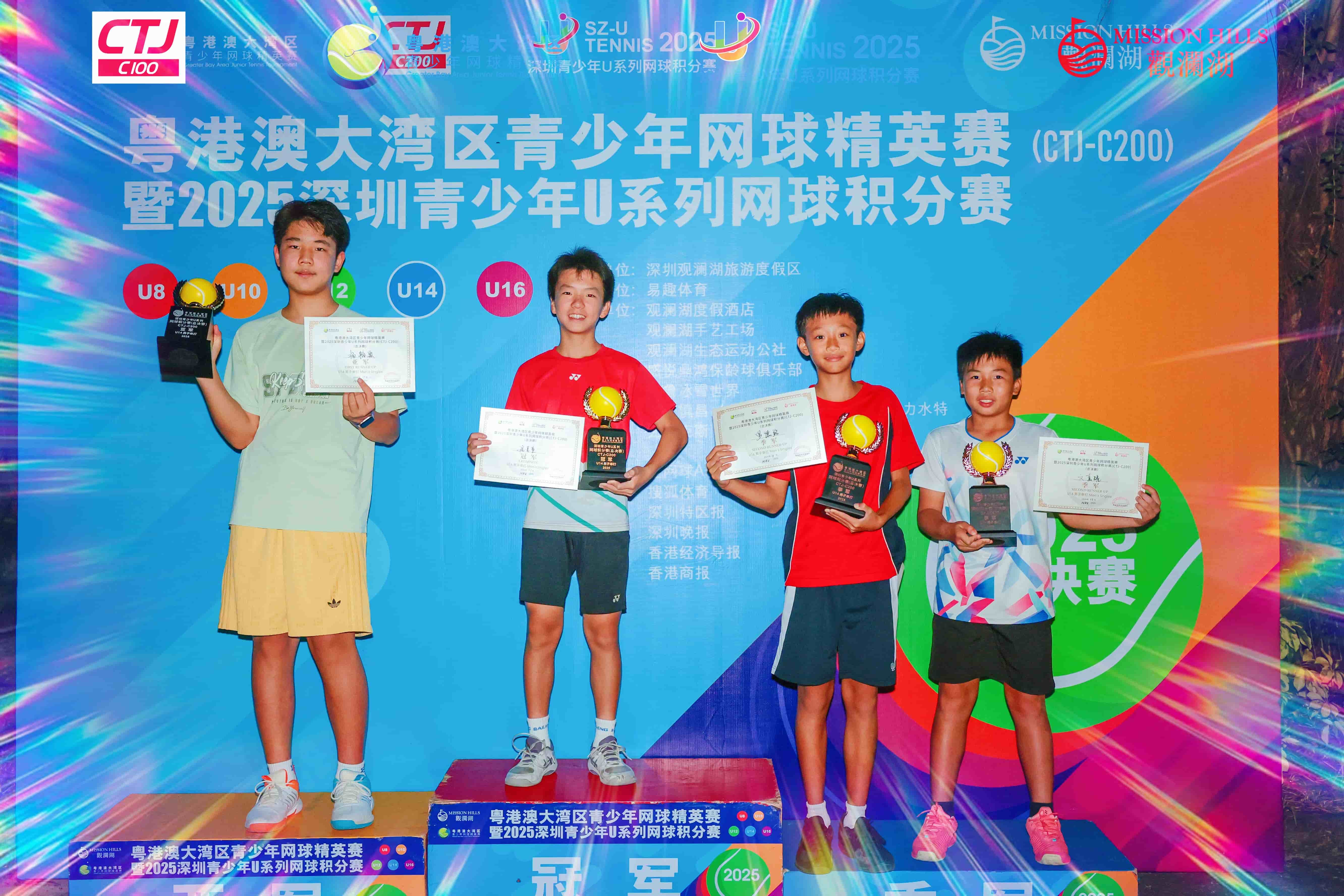 粵港澳大灣區青少年網球精英賽暨2025深圳青少年U系列網球積分賽總決賽順利舉行