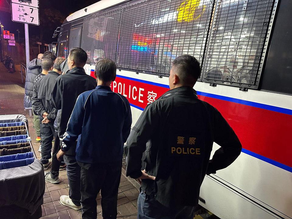 警方大埔破釣魚機賭檔 拘捕19名男女