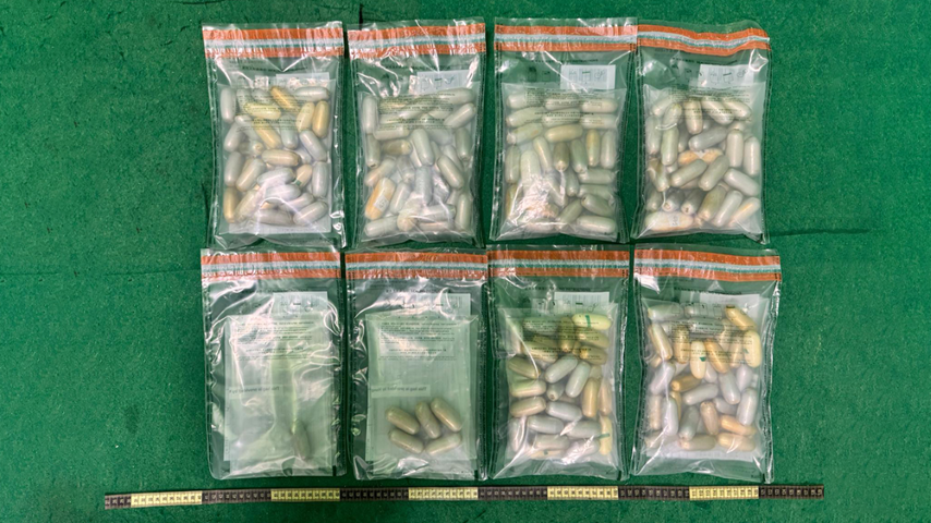 19歲抵港男旅客行李藏350萬元可卡因被捕