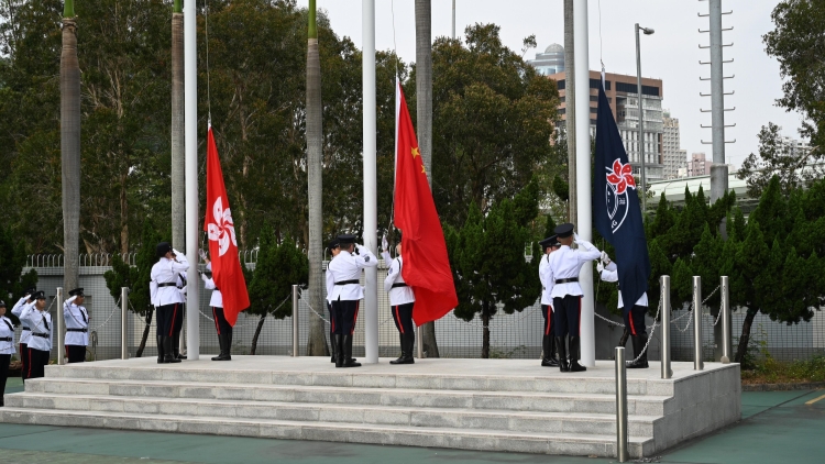 民眾安全服務隊舉行第九十一屆新隊員結業會操