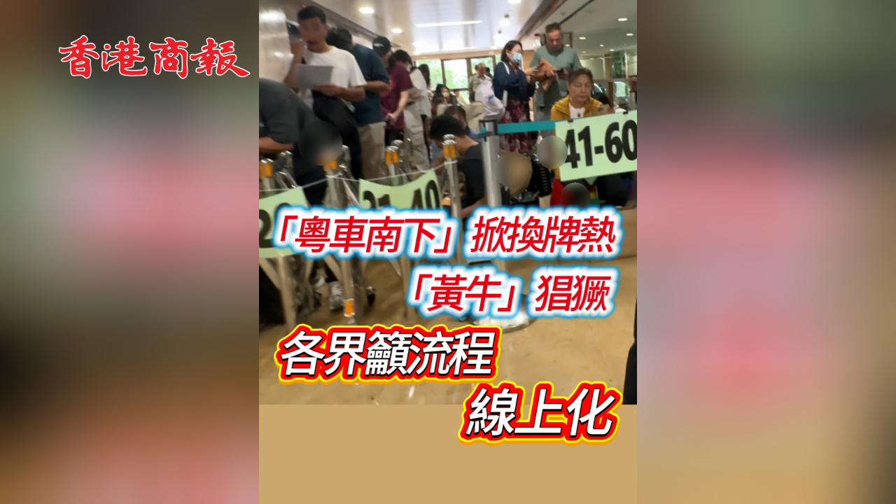 有片丨「粵車南下」掀換牌熱 「黃牛」猖獗 各界籲流程線上化