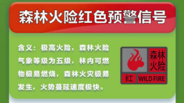 深圳森林火險預警信號升級為紅色