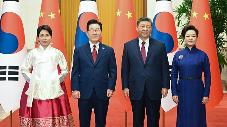 習近平同韓國總統李在明舉行會談