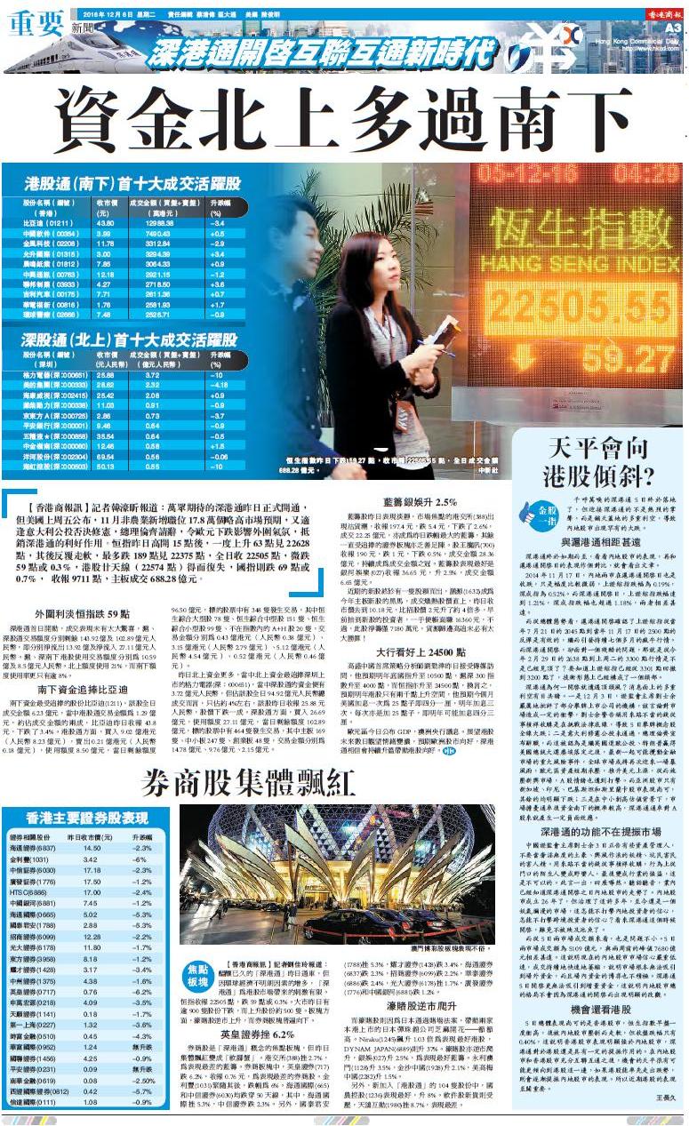 12月6日香港商报A3版