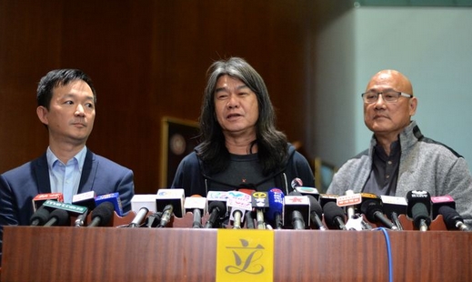 左：陳志全、陳偉業及梁國雄 (資料圖片)